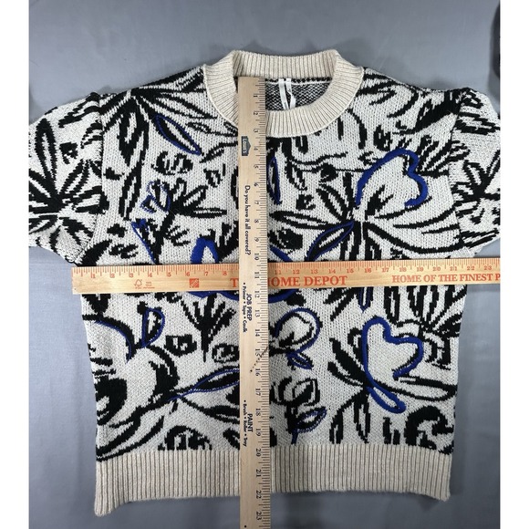 Anthropologie Floral‎ Pop Embroidered Sweater women's medium - Picture 8 of 8